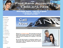 Tablet Screenshot of bankaccountlocator.com